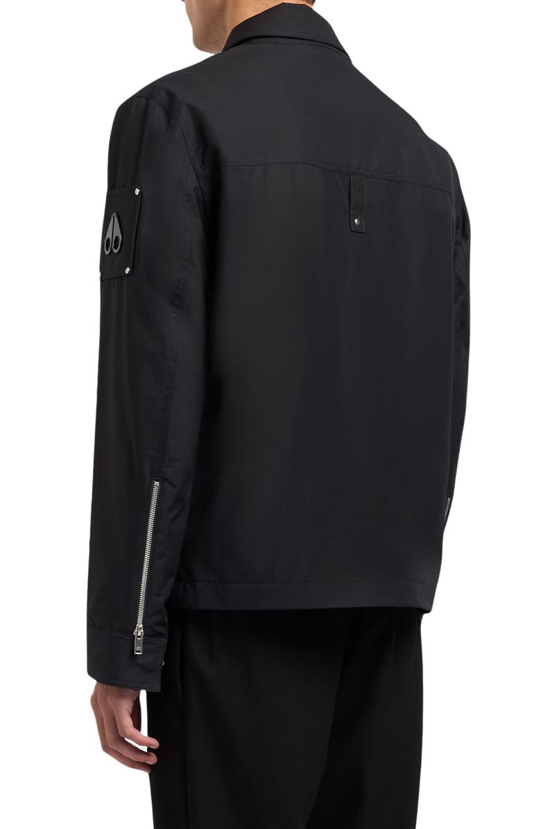 Moose Knuckles Jacques Water Repellent Shirt Jacket, Alternate, color, Black