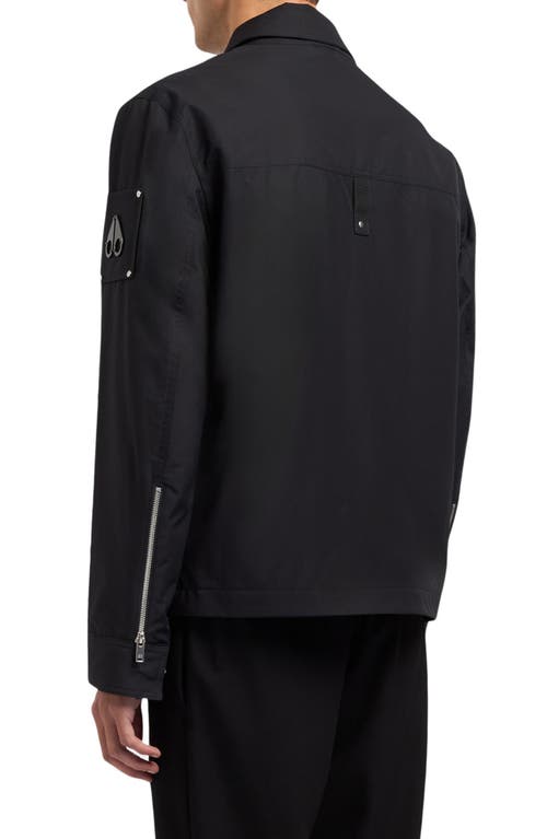 Moose Knuckles Jacques Water Repellent Shirt Jacket In Black