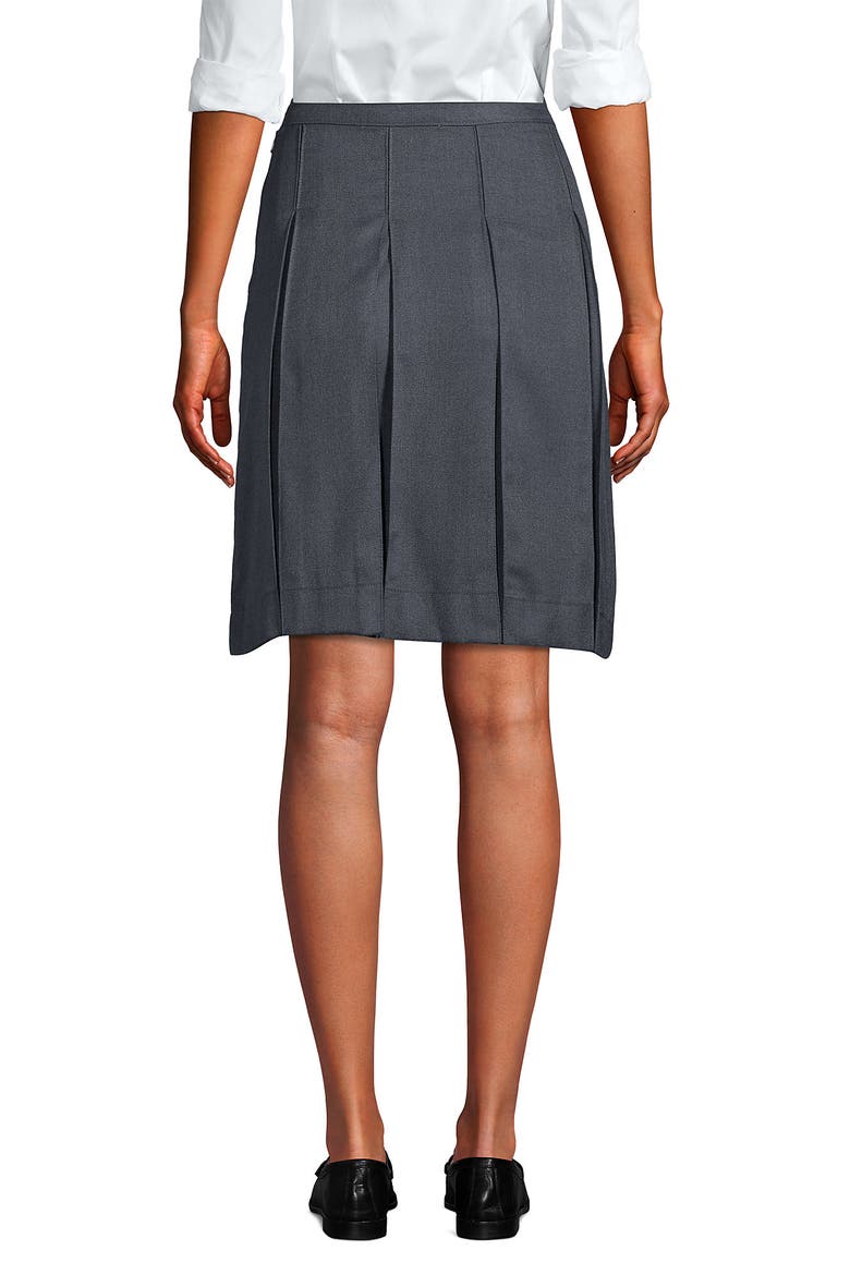 School Uniform  Solid Box Pleat Skirt Above Knee, Alternate, color, Haze Gray