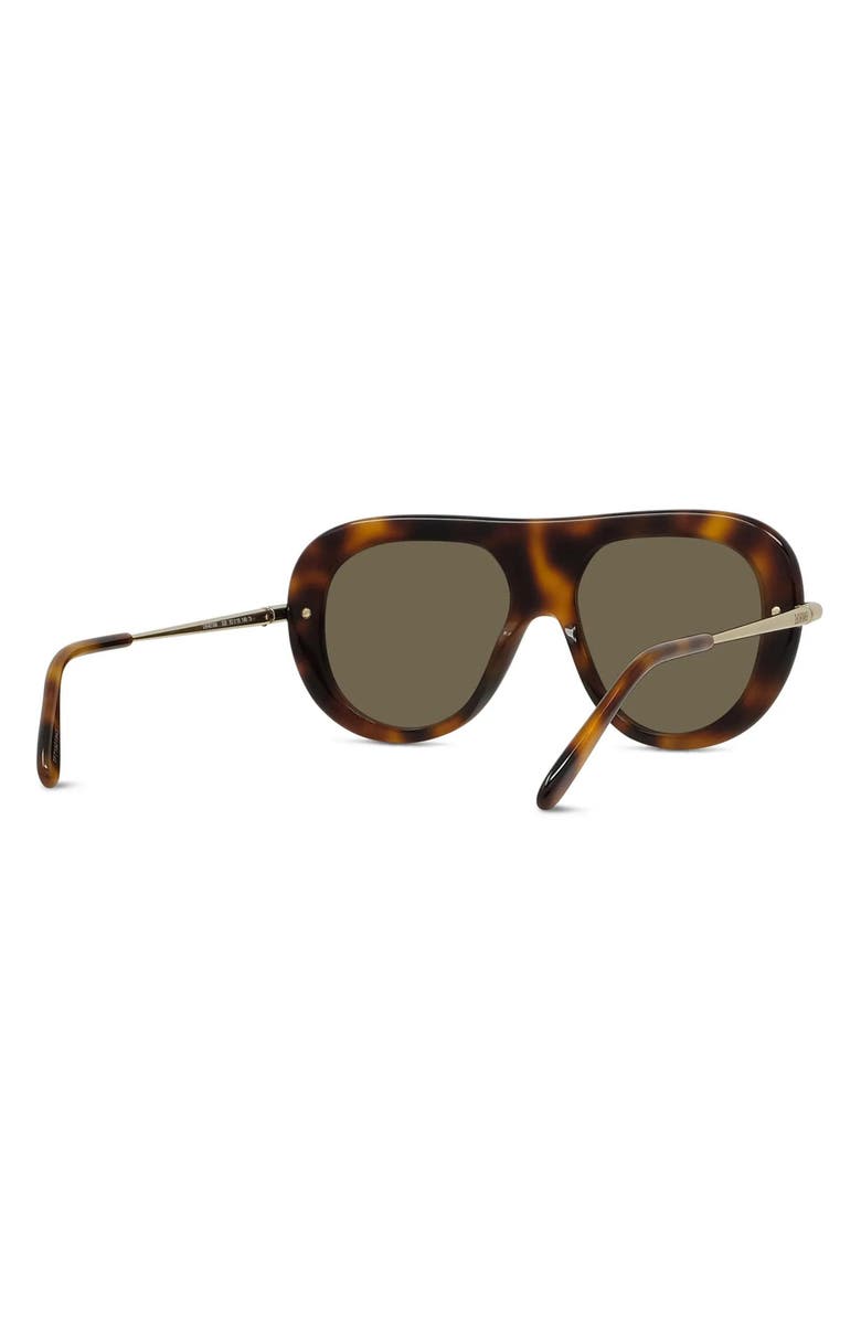 Loewe Slim 52mm Pilot Sunglasses, Alternate, color, Dark Havana / Brown