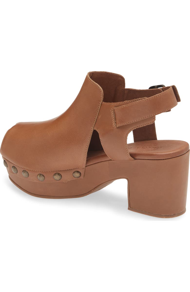 Chocolat Blu Galla Slingback Peep Toe Platform Clog, Alternate, color, Tobacco Leather