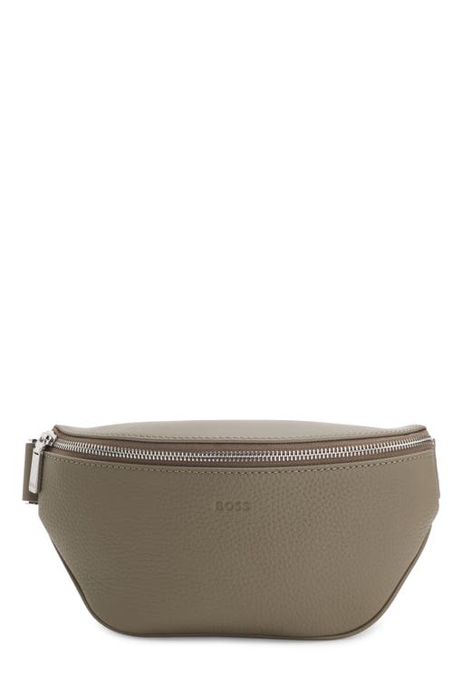 HUGO New Crosstown Leather Belt Bag in Open Brown at Nordstrom