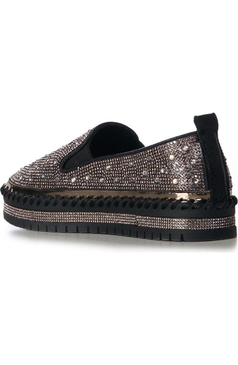 AZALEA WANG Rhinestone Sneaker, Alternate, color, Black