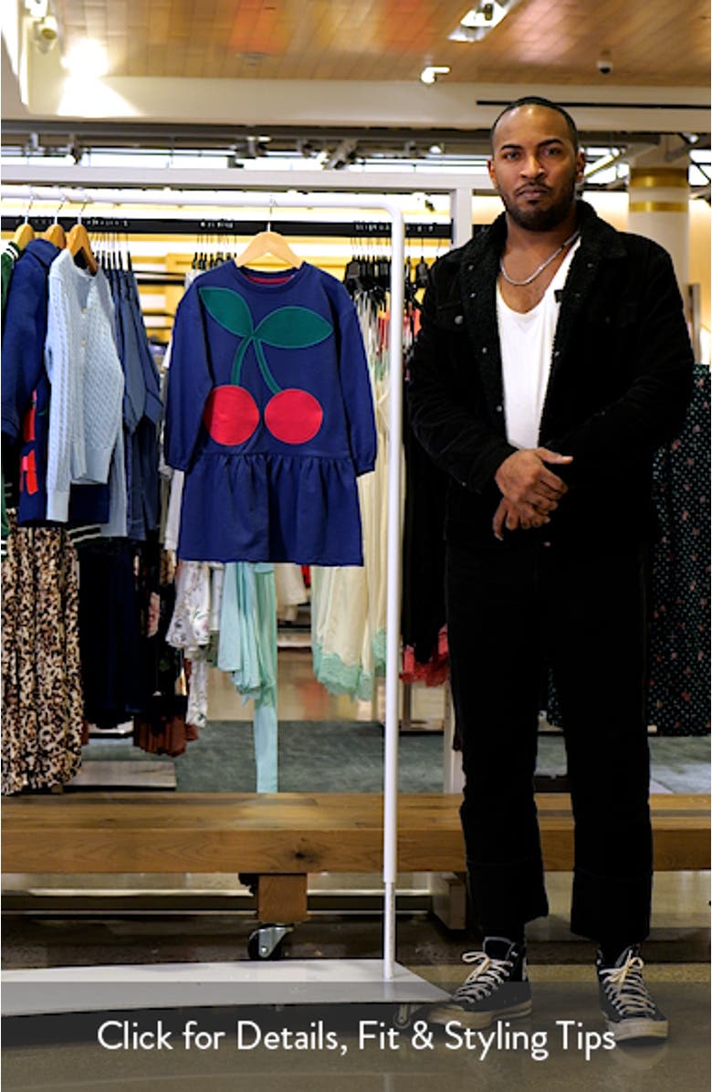 Kids' Appliqué Sweatshirt Dress, sales video thumbnail