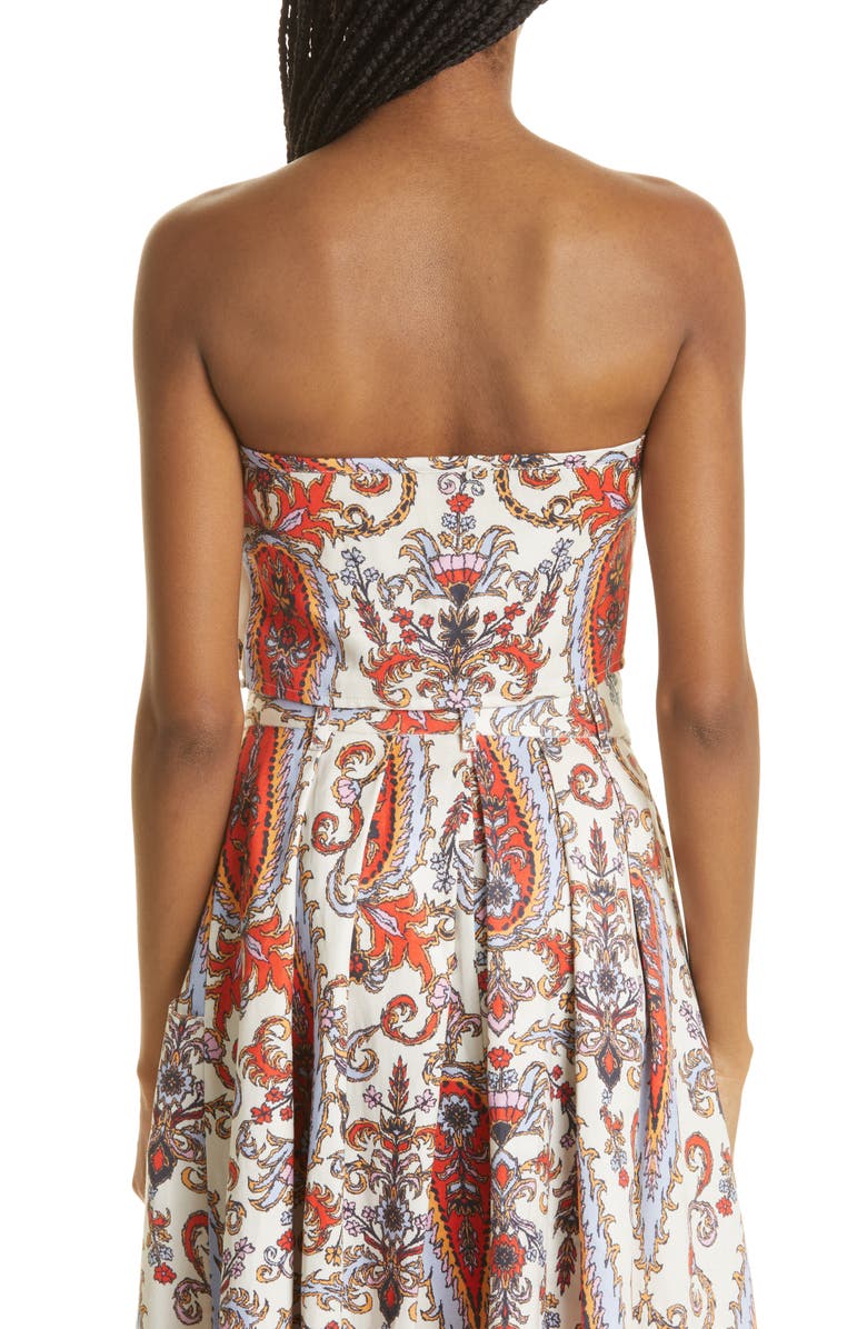 Mara Hoffman Rilynn Strapless Organic Cotton Corset Top, Alternate, color,