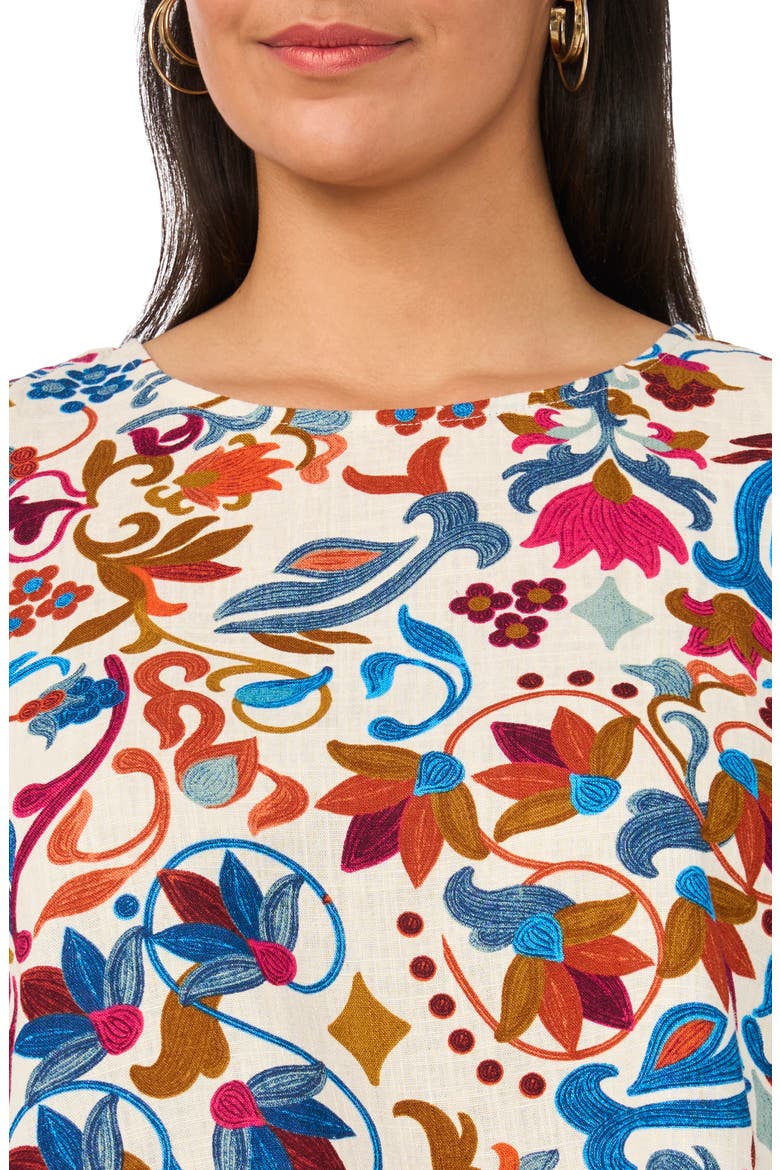 Sleeveless Peplum Top, Alternate, color, ORANGE FIZZ