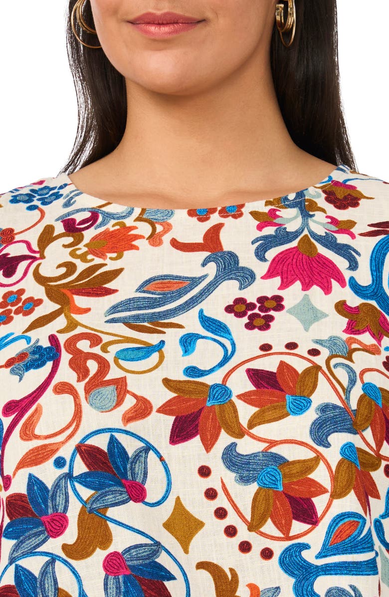 Vince Camuto Sleeveless Peplum Top, Alternate, color, Orange Fizz