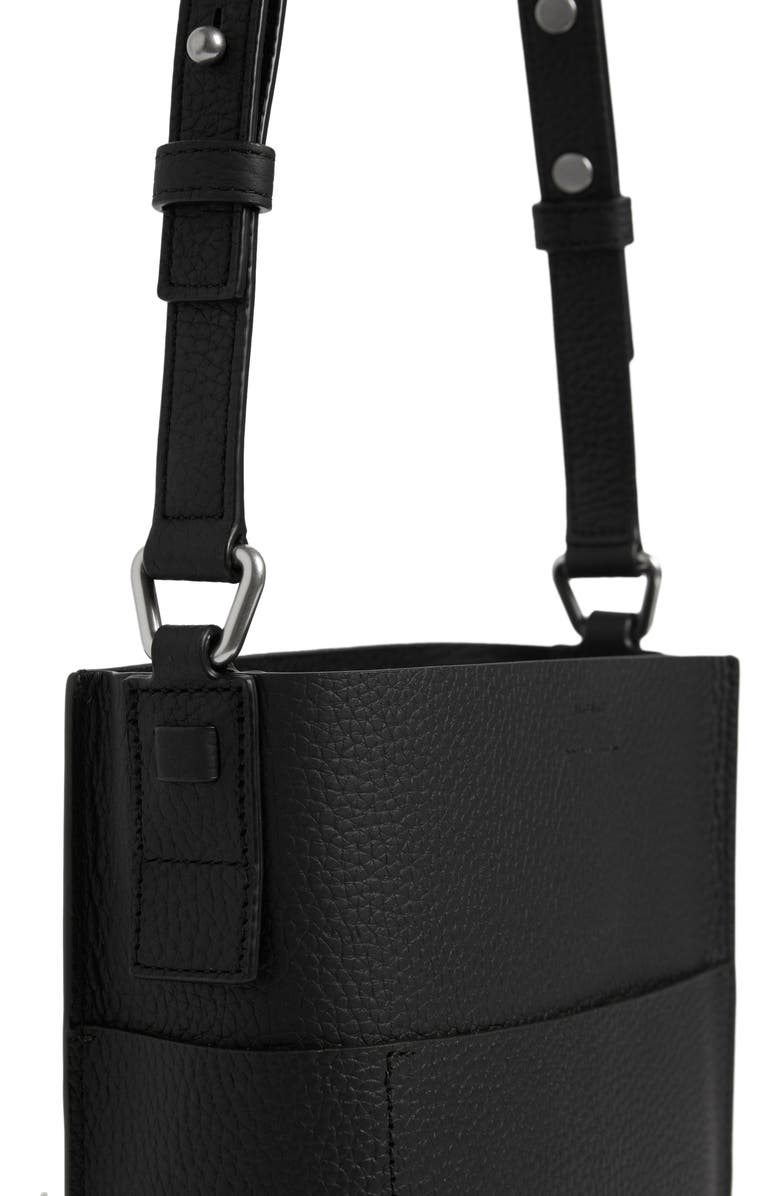 AllSaints Adelina Small Pebbled Leather Tote, Alternate, color,