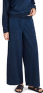 Haven Well Within Indigo Cotton Terry Wide Leg Pants