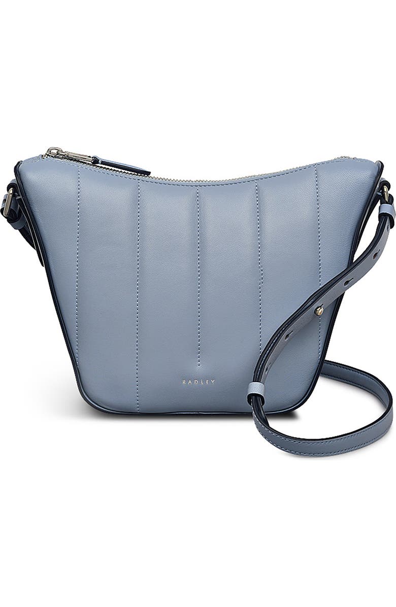 Radley Medium Oak Street Quilted Leather Tote, Main, color, Smoke Blue