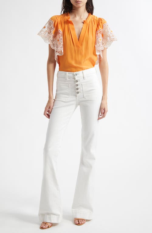 RAMY BROOK RAMY BROOK ESTI EMBROIDERED SLEEVE TOP
