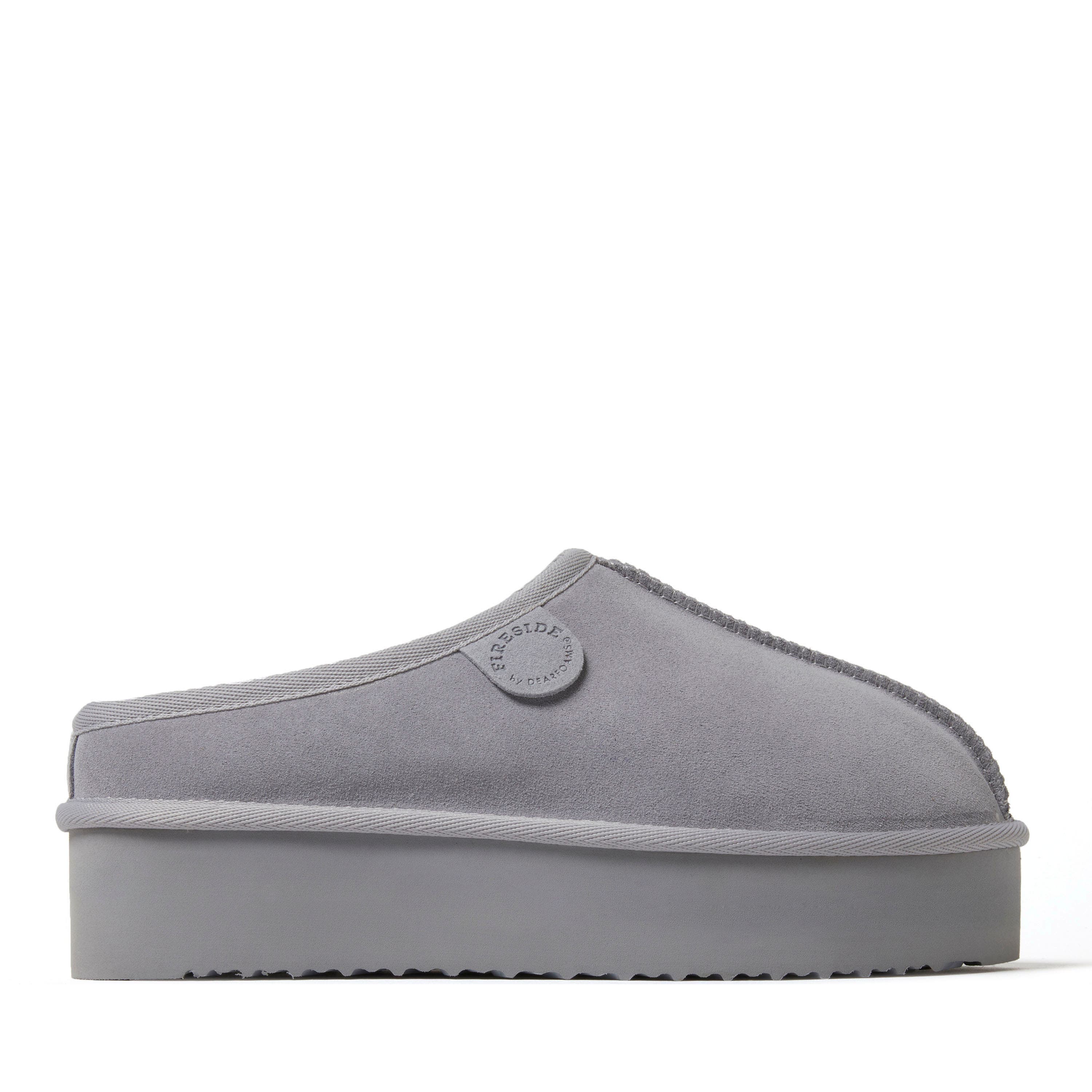 Fireside Queenstown Genuine Shearling Platform Clog Slipper, Alternate, color, Sleet