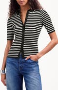 Madewell The Signature Knit Sweater Polo Top