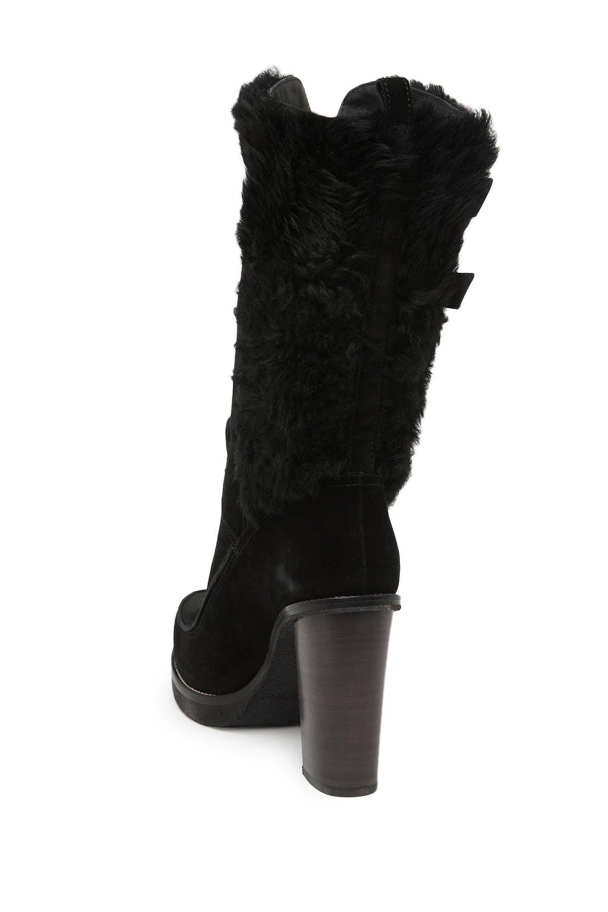 Tod's Buckled Leather Block Heel Boot, Alternate, color, 