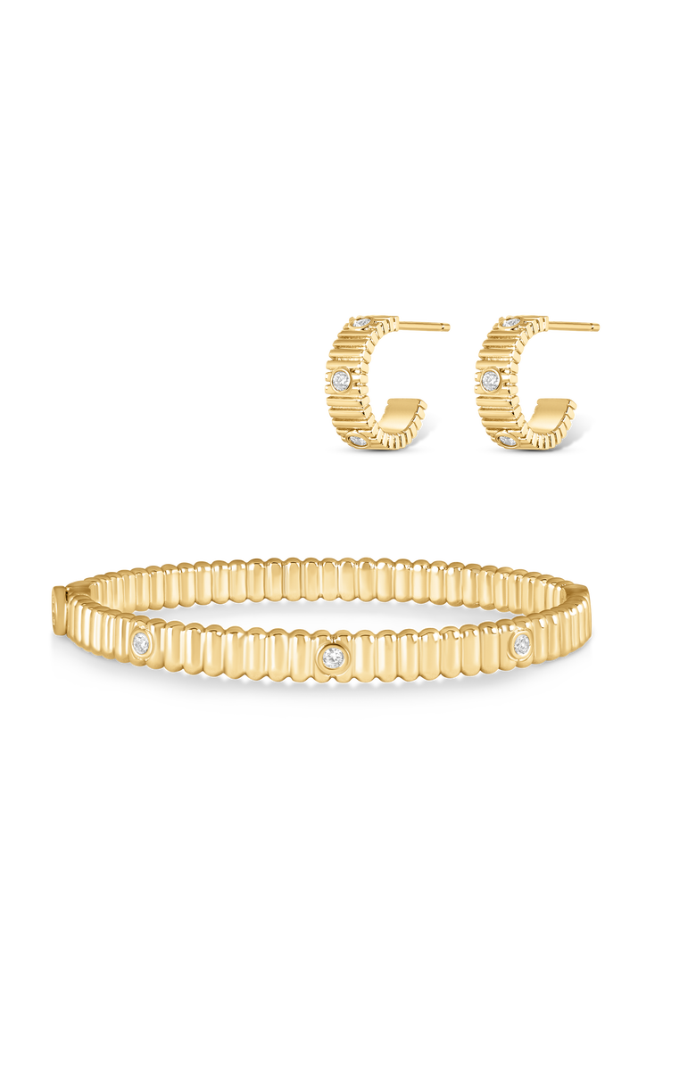 Electric Picks xDede Raad Cuffing Season Bangle and Huggies - Set of 2, Main, color, 