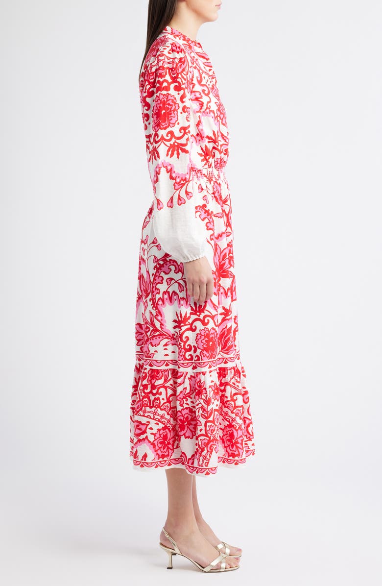 Lilly Pulitzer<sup>®</sup> Axton Print Long Sleeve Maxi Dress, Alternate, color, Coconut Spicy Socialite