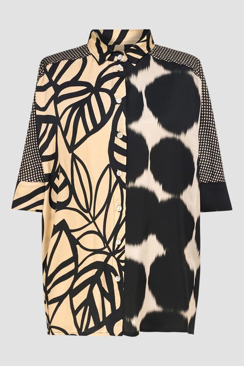 ALEMBIKA ALEMBIKA SERENE MIXED PRINT BUTTON-UP SHIRT