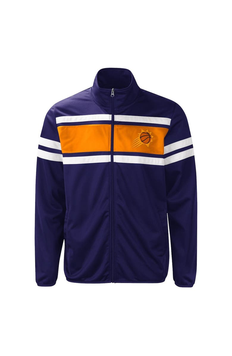 G-III SPORTS BY CARL BANKS Men's G-III Sports by Carl Banks Purple/Orange Phoenix Suns Power Pitcher Full-Zip Track Jacket, Alternate, color,