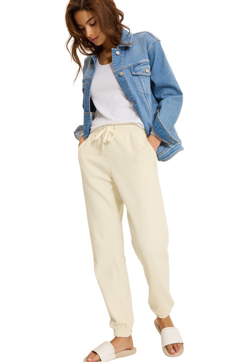 Marina Del Mar Cotton Joggers, Alternate, color, COCONUT