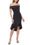 Off-the-Shoulder High-Low Hem Cocktail Dress