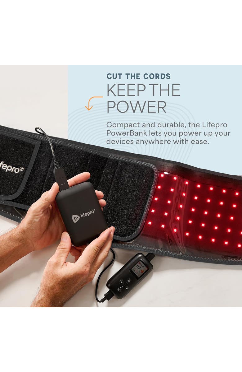 Lifepro 15000mAh Portable Power Bank for AllevaRed & BioRecover USB C & 12V DC Output, Alternate, color, Black