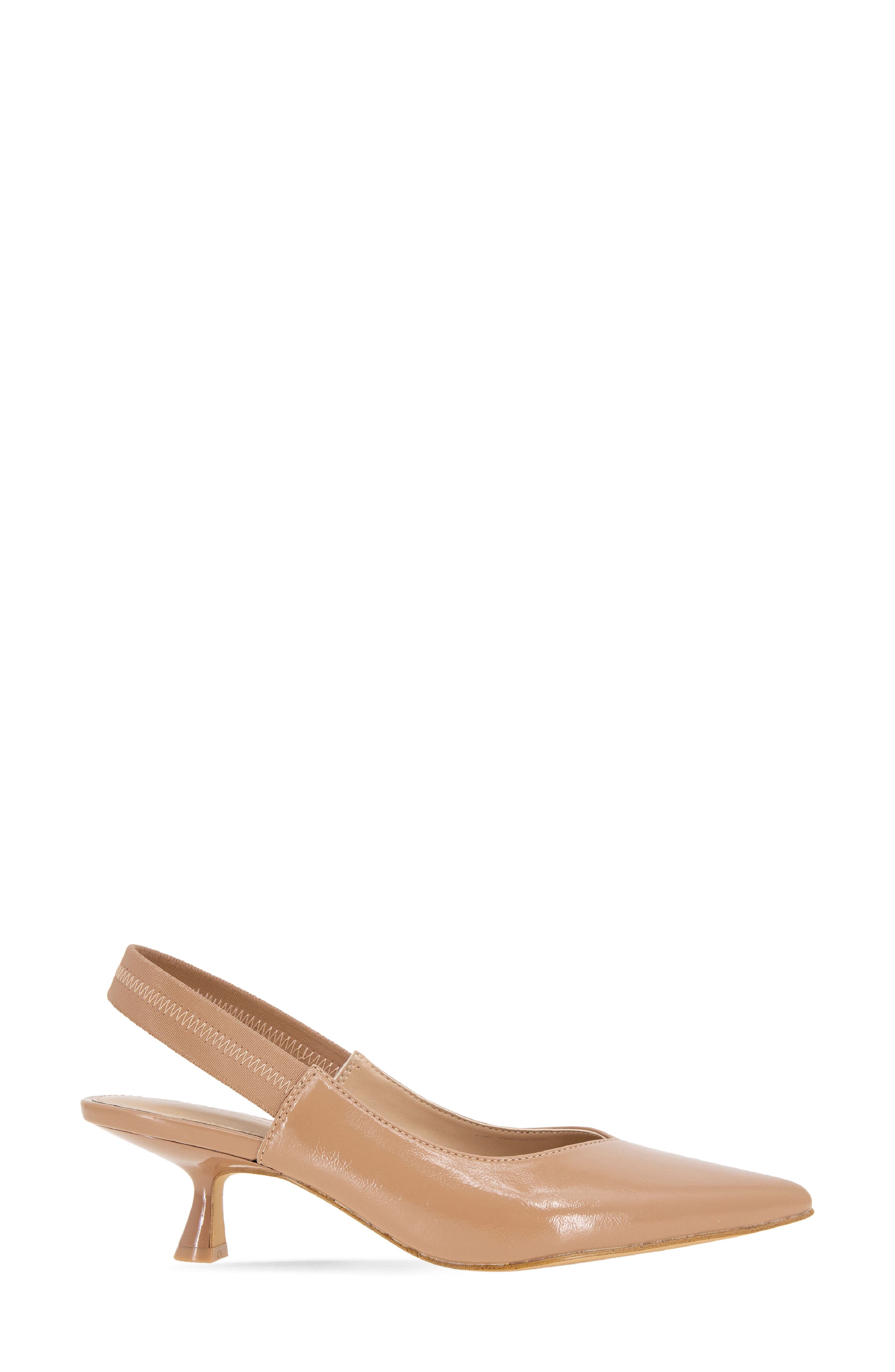 BCBGeneration Kayla Pointed Toe Kitten Heel Pump, Alternate, color, Tan Patent