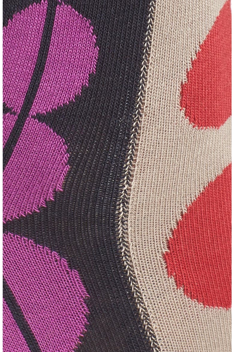Dot Cotton Blend Crew Socks, Alternate, color, CINDER