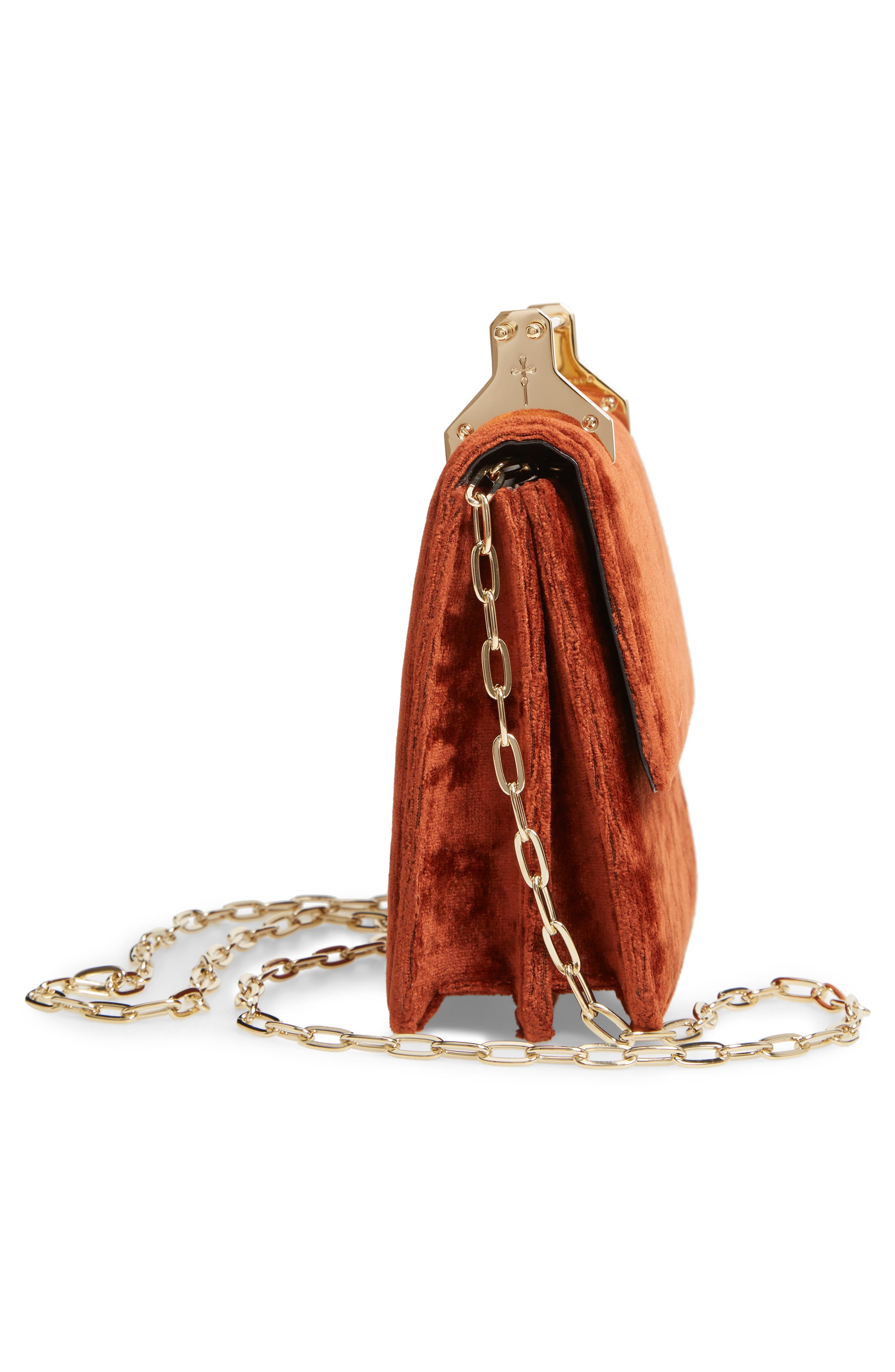 M2MALLETIER Mini La Collectionneuse Velvet Crossbody Bag, Alternate, color, 