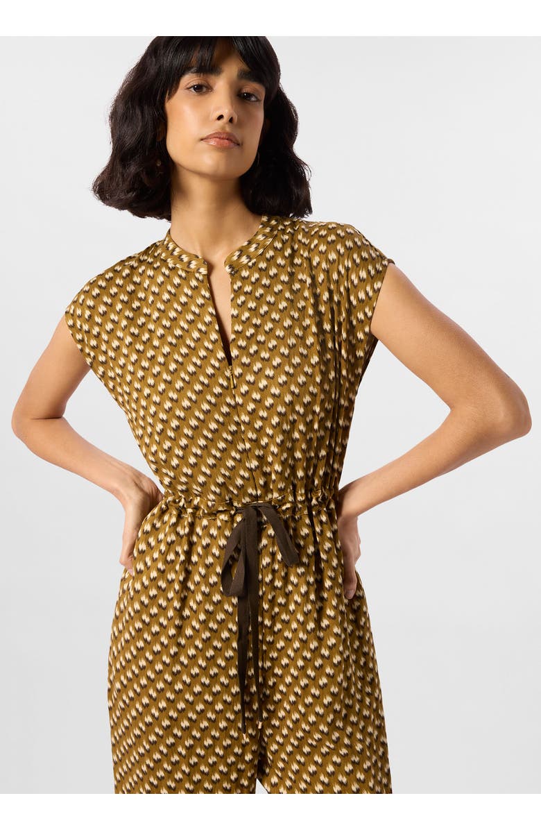 Whistles Ikat Spot Sleeveless Jumpsuit, Alternate, color, Khaki/Multi