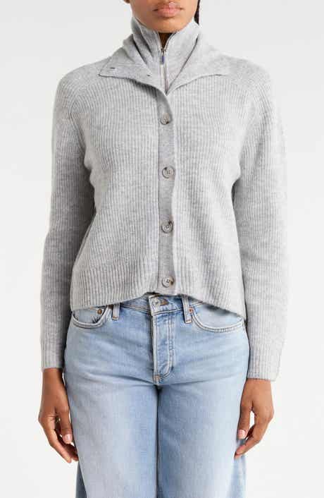 Zip & Button Cardigan