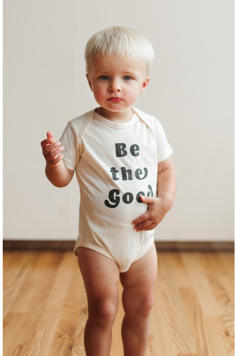 Be The Good Organic Cotton Bodysuit, Alternate, color, NATURAL