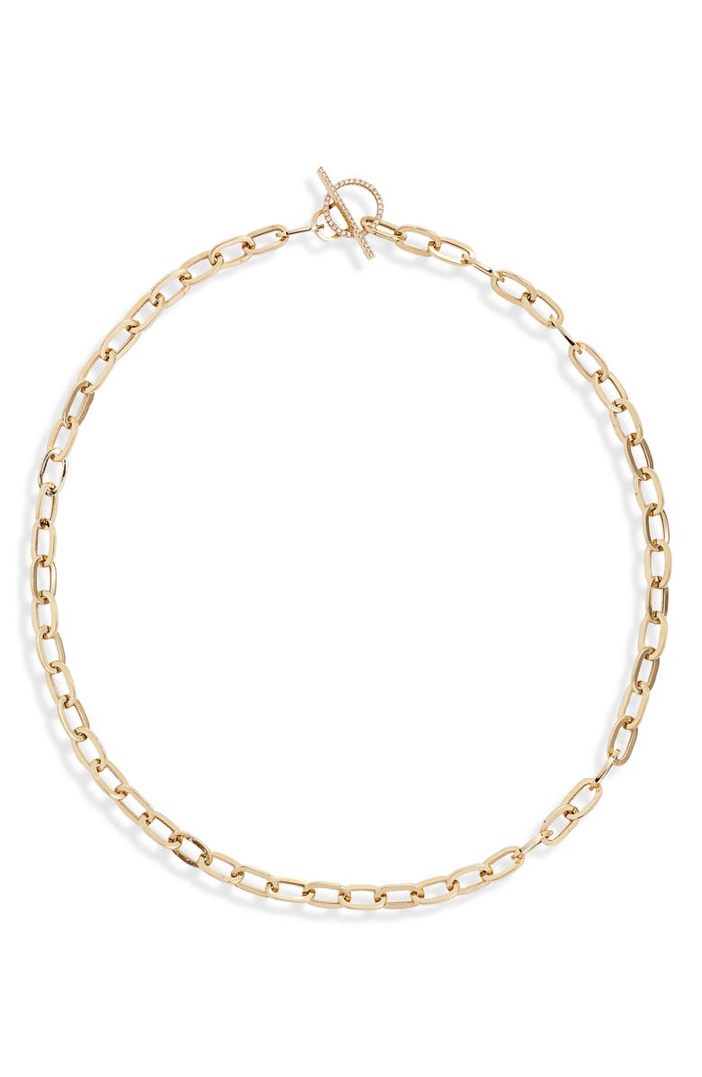 EF Collection Jumbo Diamond Toggle Necklace, Main, color, 