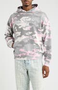 Blue Sky Inn Pink Camo Distressed Cotton Hoodie