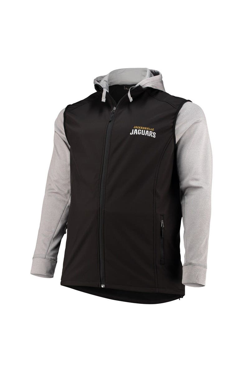 DUNBROOKE Men's Dunbrooke Black/Gray Jacksonville Jaguars Big & Tall Alpha Full-Zip Hoodie Jacket, Alternate, color, Black