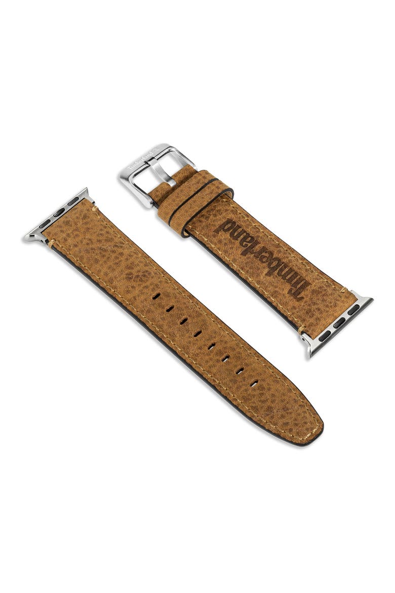 Barnesbrook Leather 20mm Smartwatch Watchband, Main, color, CAMEL