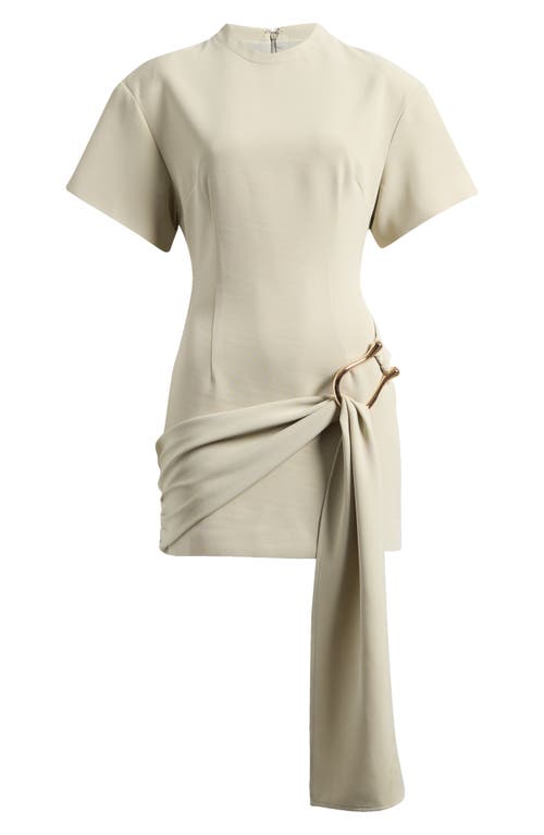 Lioness Martini Draped Belt Minidress In Neutral