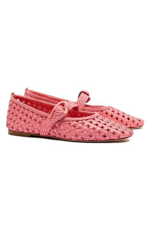 Larroude Larroudé Verona Macrame Ballet Flat In Pink