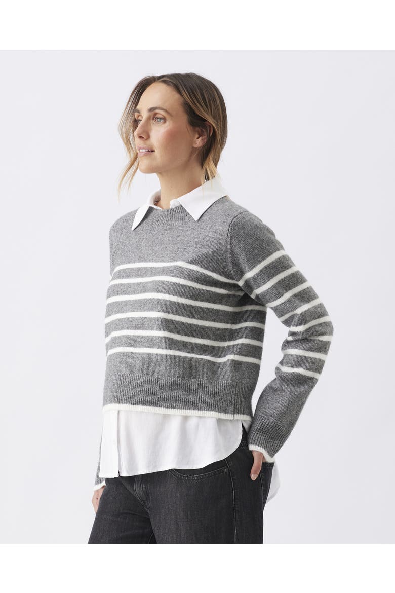 Montana Knit, Alternate, color, Grey Marle / White