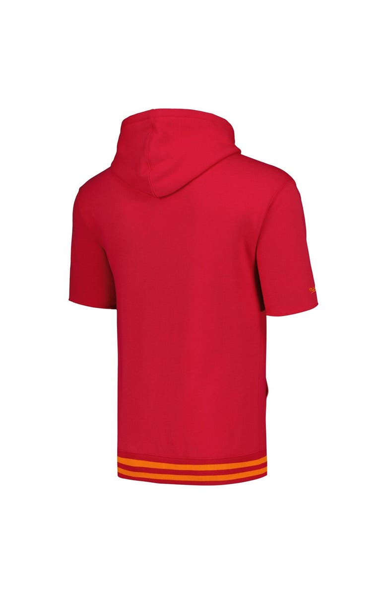 Mitchell & Ness Men's Mitchell & Ness Red Tampa Bay Buccaneers Pre-Game Short Sleeve Pullover Hoodie, Alternate, color, Red