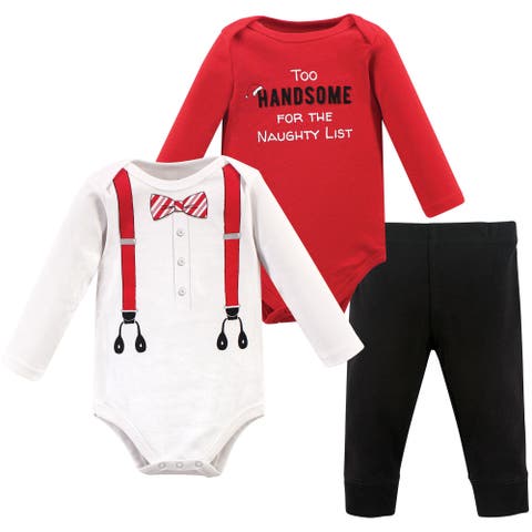 Long Sleeve Bodysuit & Bottoms 3-Piece Set