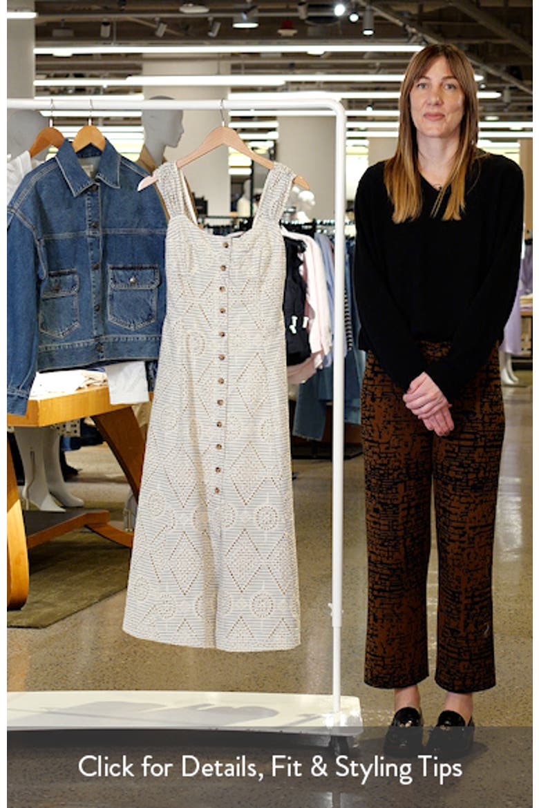 Eyelet Detail Stripe Dress video