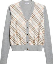Burberry Sigourney Mixed Media Cardigan