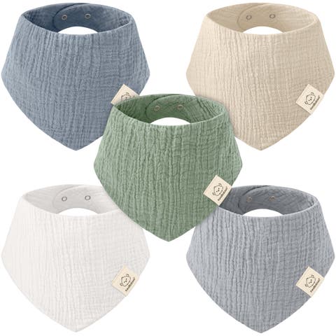 5-Pack Lyra Muslin Bandana Bibs