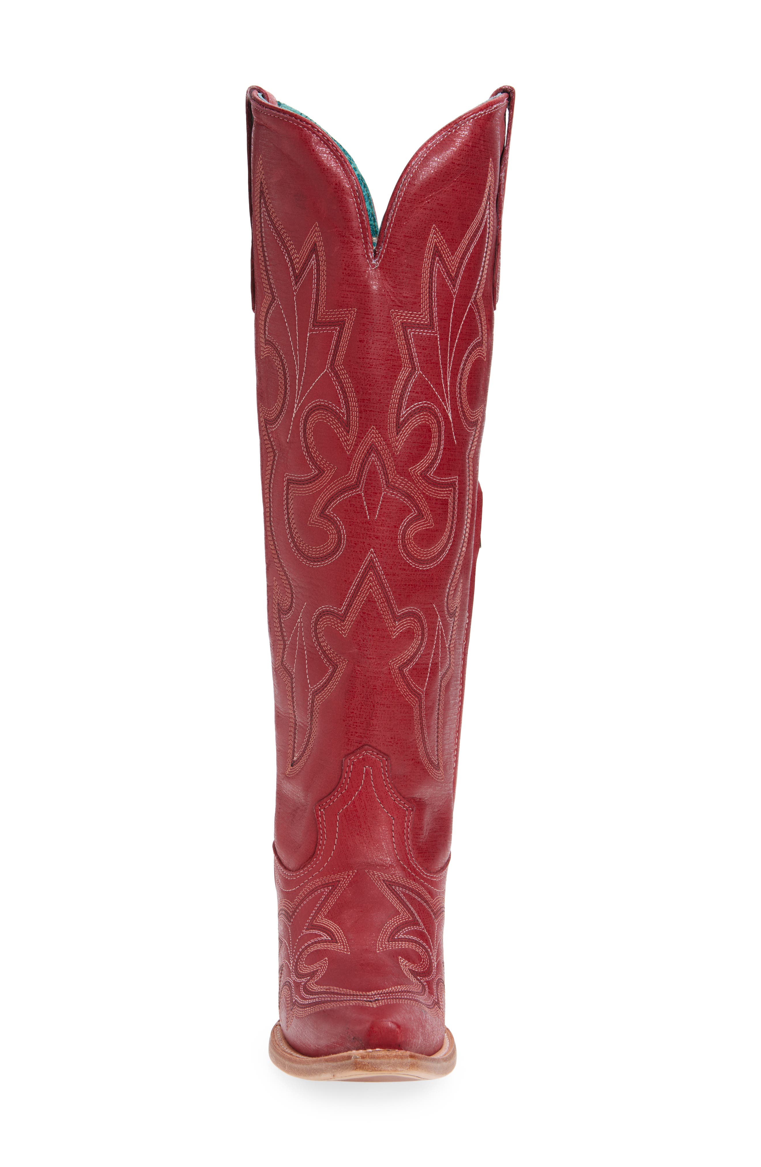 CORRAL Knee High Western Boot, Alternate, color, Red
