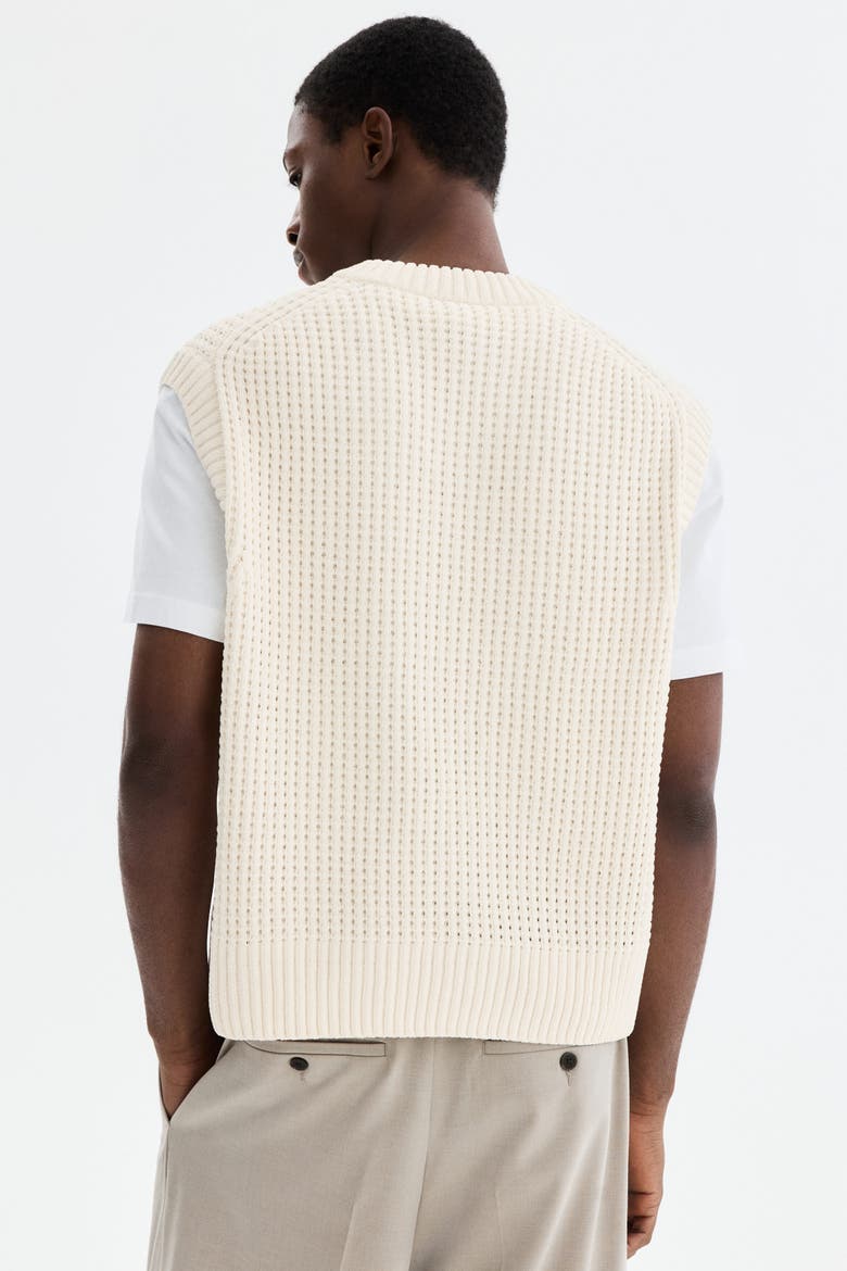 Regular Fit Sweater Vest, Alternate, color, White