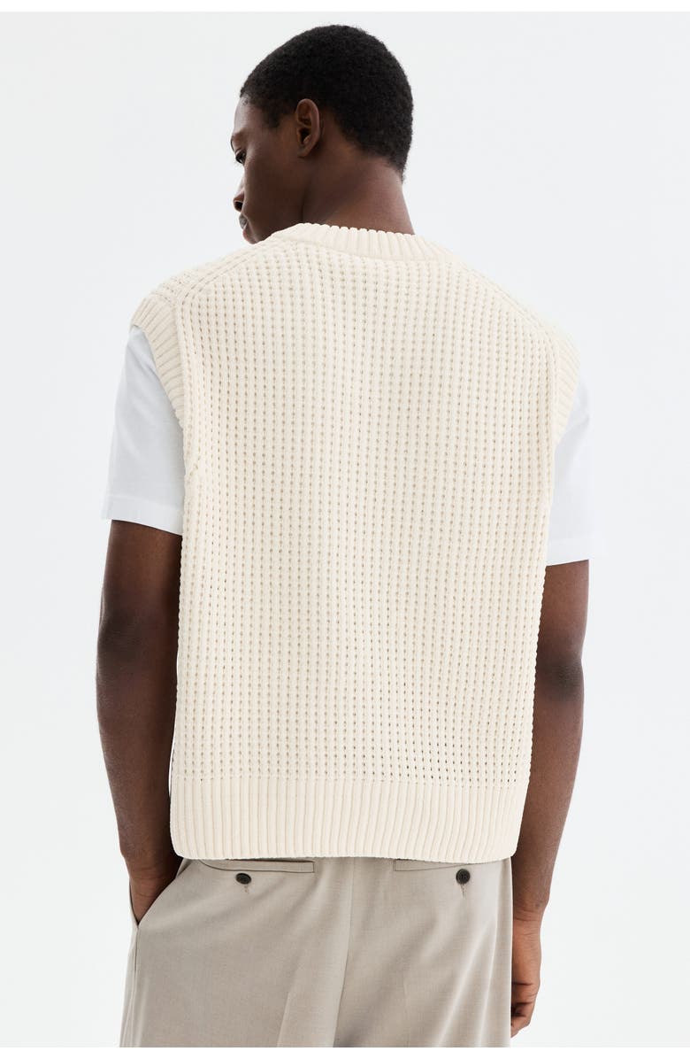 H&M Regular Fit Sweater Vest, Alternate, color, White