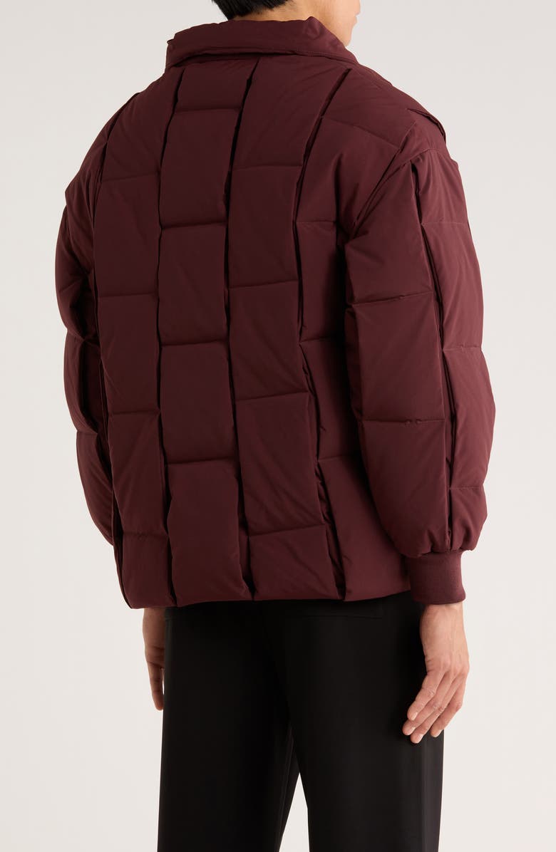 SANTO STUDIO Milazzo Basketweave Quilted Puffer Jacket, Alternate, color, Maroon