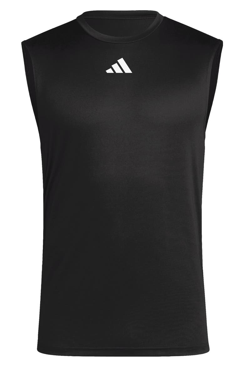 Sleeveless Pregame Graphic T-Shirt, Main, color, BLACK/ WHITE