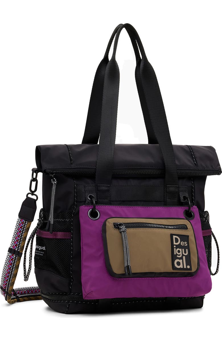 Desigual Big Canvas Backpack, Alternate, color, Black