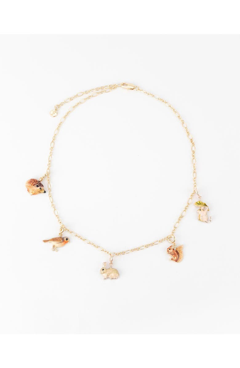 Fable England Enamel Blue Tit Charm, Alternate, color, Multi & Gold